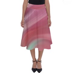 Gradient Pink Green Perfect Length Midi Skirt by ConteMonfrey