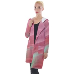 Gradient Pink Green Hooded Pocket Cardigan by ConteMonfrey