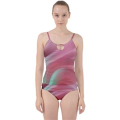 Gradient Pink Green Cut Out Top Tankini Set by ConteMonfrey