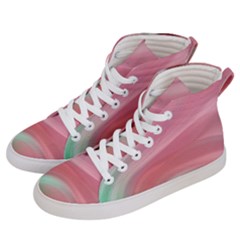 Gradient Pink Green Men s Hi-top Skate Sneakers by ConteMonfrey