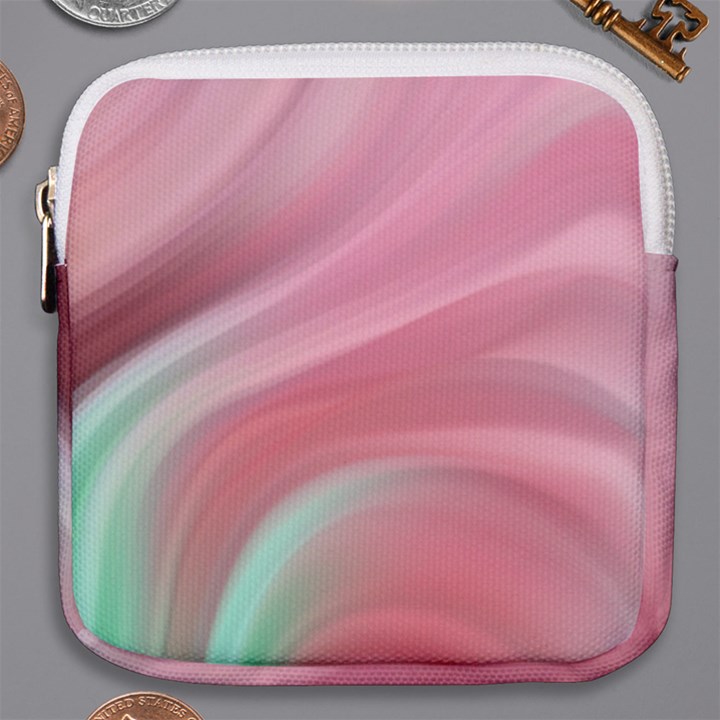 Gradient pink green Mini Square Pouch