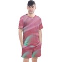 Gradient pink green Men s Mesh Tee and Shorts Set View1