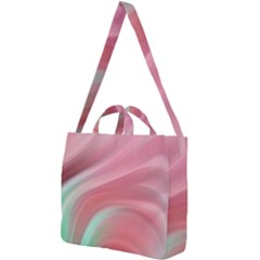 Gradient Pink Green Square Shoulder Tote Bag by ConteMonfrey