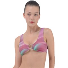 Gradient Pink Green Ring Detail Bikini Top by ConteMonfrey