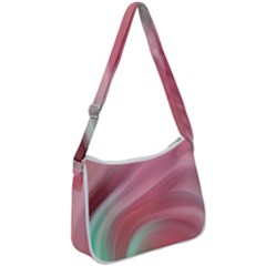 Gradient Pink Green Zip Up Shoulder Bag by ConteMonfrey