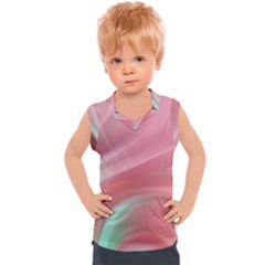 Gradient Pink Green Kids  Sport Tank Top