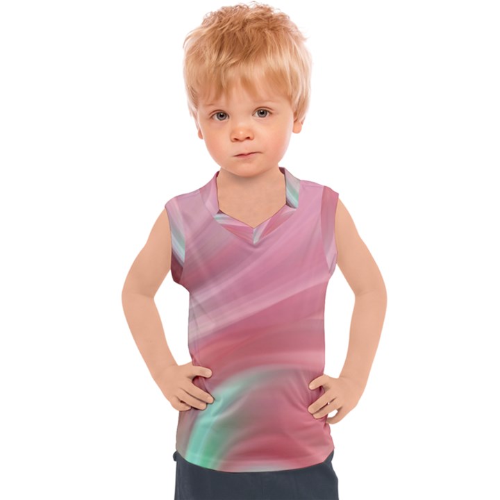 Gradient pink green Kids  Sport Tank Top