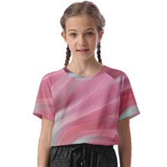 Gradient Pink Green Kids  Basic Tee by ConteMonfrey