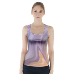 Gradient Purple Orange Racer Back Sports Top by ConteMonfrey