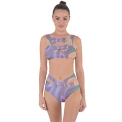 Gradient Purple Orange Bandaged Up Bikini Set  by ConteMonfrey