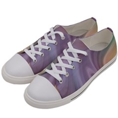 Gradient Purple Orange Women s Low Top Canvas Sneakers by ConteMonfrey