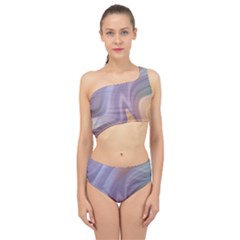 Gradient Purple Orange Spliced Up Two Piece Swimsuit by ConteMonfrey