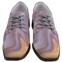 Gradient Purple Orange Women Heeled Oxford Shoes by ConteMonfrey