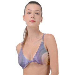 Gradient Purple Orange Knot Up Bikini Top by ConteMonfrey