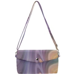 Gradient Purple Orange Removable Strap Clutch Bag by ConteMonfrey