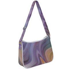 Gradient Purple Orange Zip Up Shoulder Bag by ConteMonfrey