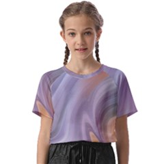 Gradient Purple Orange Kids  Basic Tee by ConteMonfrey