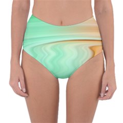 Gradient Green Orange Reversible High-waist Bikini Bottoms by ConteMonfrey