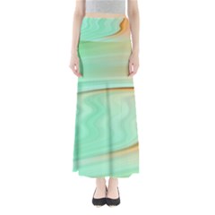 Gradient Green Orange Full Length Maxi Skirt by ConteMonfrey