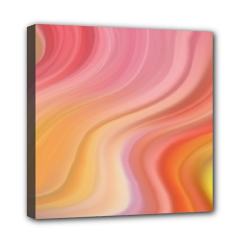 Gradient Pink Yellow Mini Canvas 8  X 8  (stretched) by ConteMonfrey