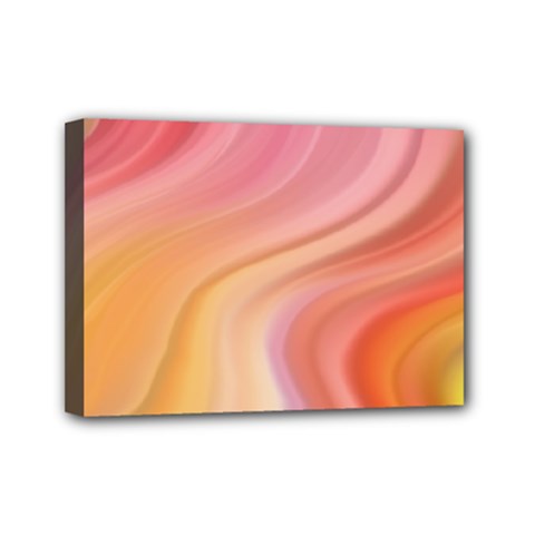 Gradient Pink Yellow Mini Canvas 7  X 5  (stretched) by ConteMonfrey