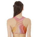 Gradient pink yellow Sports Bra with Border View2