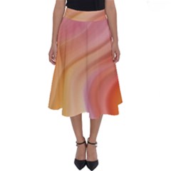 Gradient Pink Yellow Perfect Length Midi Skirt by ConteMonfrey