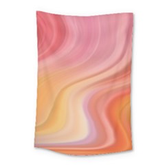 Gradient Pink Yellow Small Tapestry by ConteMonfrey