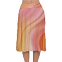 Gradient pink yellow Velvet Flared Midi Skirt View2