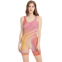 Gradient Pink Yellow Women s Wrestling Singlet by ConteMonfrey