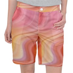 Gradient Pink Yellow Pocket Shorts by ConteMonfrey