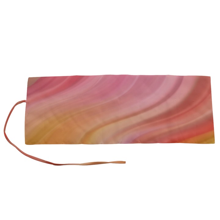 Gradient pink yellow Roll Up Canvas Pencil Holder (S)