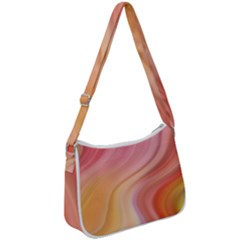 Gradient Pink Yellow Zip Up Shoulder Bag