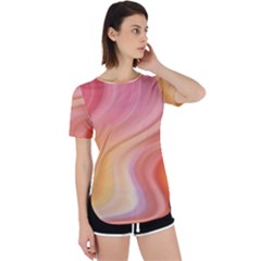 Gradient Pink Yellow Perpetual Short Sleeve T-shirt by ConteMonfrey