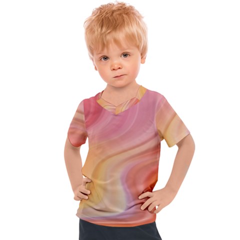 Gradient Pink Yellow Kids  Sports Tee by ConteMonfrey