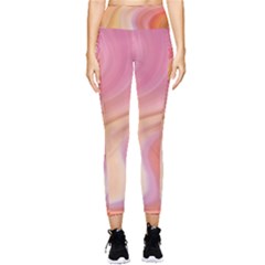 Gradient Pink Yellow Pocket Leggings  by ConteMonfrey