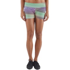 Gradient Blue Green Yoga Shorts by ConteMonfrey