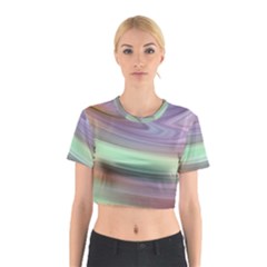 Gradient Blue Green Cotton Crop Top by ConteMonfrey