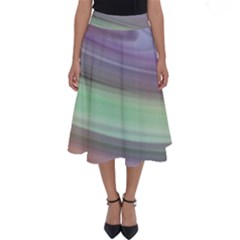 Gradient Blue Green Perfect Length Midi Skirt by ConteMonfrey