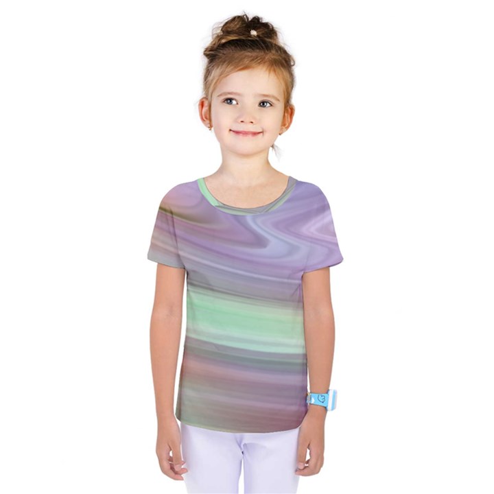 Gradient blue green Kids  One Piece Tee