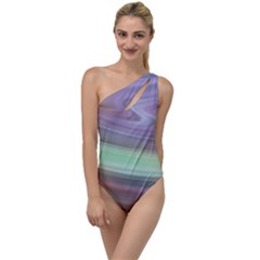 Gradient Blue Green To One Side Swimsuit by ConteMonfrey