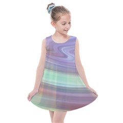 Gradient Blue Green Kids  Summer Dress by ConteMonfrey