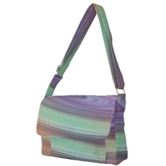 Gradient Blue Green Full Print Messenger Bag (l) by ConteMonfrey