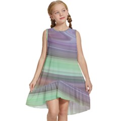 Gradient Blue Green Kids  Frill Swing Dress by ConteMonfrey