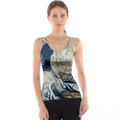 Wave Sea Ocean Splash Water Surf Foam Movement Tank Top by Wegoenart