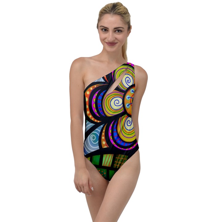 Flower Flora Plant Nature Botanical Leaves Leaf To One Side Swimsuit