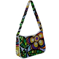 Flower Flora Plant Nature Botanical Leaves Leaf Zip Up Shoulder Bag by Wegoenart