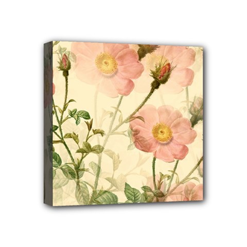 Flowers Petals Stem Bouquet Flora Floral Bloom Mini Canvas 4  X 4  (stretched) by Wegoenart