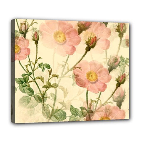 Flowers Petals Stem Bouquet Flora Floral Bloom Deluxe Canvas 24  X 20  (stretched) by Wegoenart