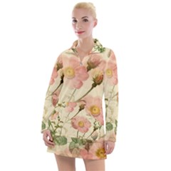 Flowers Petals Stem Bouquet Flora Floral Bloom Women s Long Sleeve Casual Dress by Wegoenart